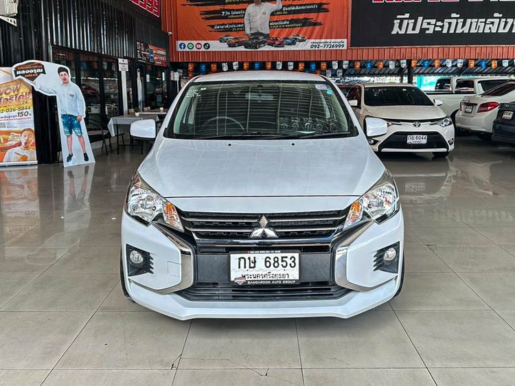 Mitsubishi Attrage 2019 1.2 GLX Sedan เบนซิน ไม่ติดแก๊ส เกียร์อัตโนมัติ ขาว รูปที่ 2