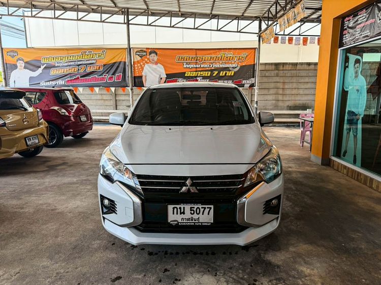 Mitsubishi Attrage 2020 1.2 GLX Sedan เบนซิน ไม่ติดแก๊ส เกียร์อัตโนมัติ ขาว รูปที่ 2