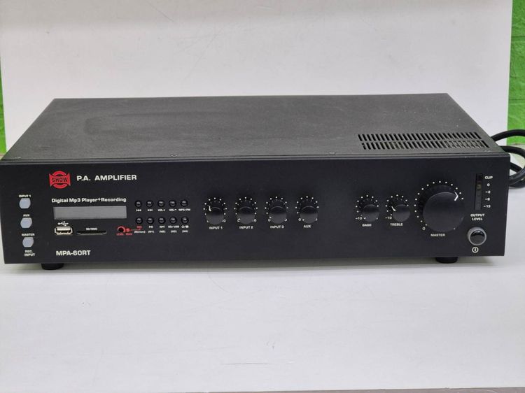อื่นๆ อื่นๆ ลำโพงแยกชิ้น และซับวูฟเฟอร์ เครื่องขยายเสียง SHOW MPA-60RT P.A. Amplifier เหมาะสําหรับระบบเสียง