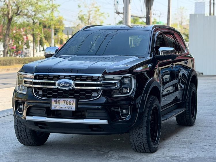 Ford Everest 2022 2.0 Bi-Turbo Titanium+ 4WD Utility-car ดีเซล เกียร์อัตโนมัติ ดำ