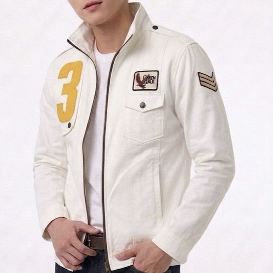 ขาว แขนยาว เสื้อแจ็คเก็ต | เสื้อคลุม อื่นๆ เสื้อคลุม เสื้อกันหนาว(ส่งฟรี เก็บปลายทาง)