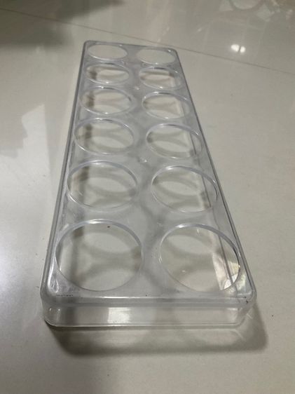ถาดใส่ไข่แบบ 12 ช่อง อะไหล่ตู้เย็น  ขนาดกว้าง 10 ยาว 29.5 ซม สูง 2.3 ซม รูปที่ 2