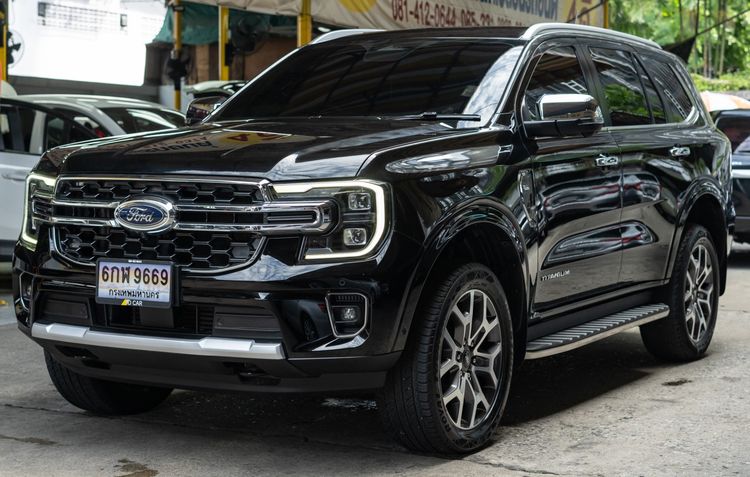 Ford Everest 2024 2.0 Bi-Turbo Titanium+ 4WD Utility-car ดีเซล ไม่ติดแก๊ส เกียร์อัตโนมัติ ดำ รูปที่ 2