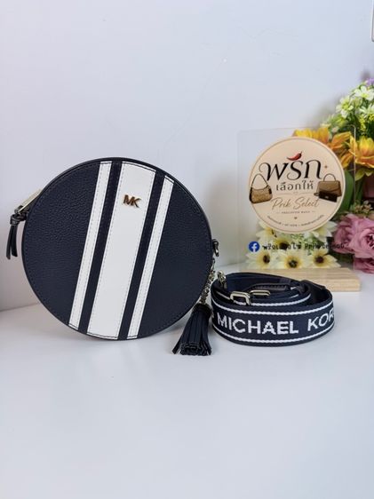 น้ำเงิน หนังแท้ Michael kors