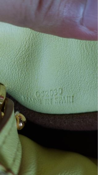 กระเป๋าสะพายใบเล็ก Loewe สีเขียวมะนาว รูปที่ 8