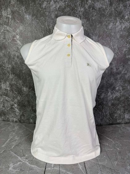 ไม่มีแขน ขาว อื่นๆ อื่นๆ เสื้อโปโลแขนกุด BURBERRY แท้ 💯 size L วัดจริงขนาด อก 18.5-19 ยาว 24.5-25 นิ้ว สภาพดีมาก ดีเทลปกสวย ทรงสวย ดีเทลสวย เนื้อผ้านิ่มมาก