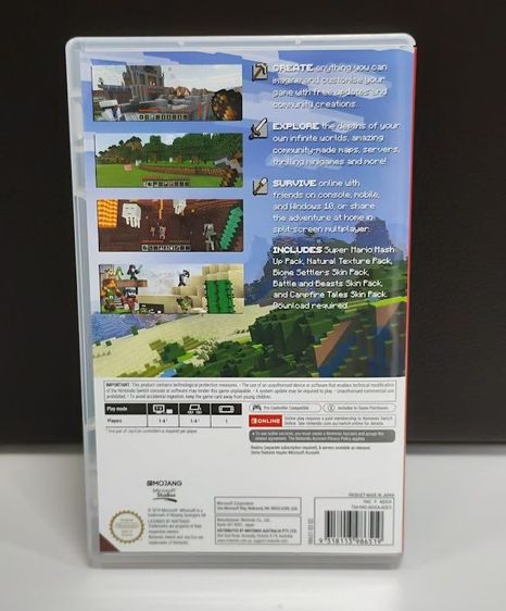 แผ่นเกม Minecraft สำหรับ Nintendo Switch (โซนภาษาอังกฤษ) มือสอง สภาพใหม่  รูปที่ 2