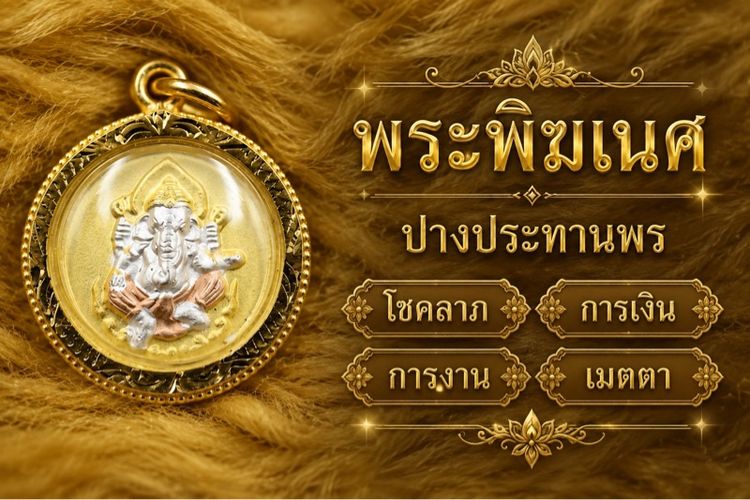 จี้พระพิฆเนศขนาดเท่าเหรียญบาท เสริมโชคลาภเมตตาความสำเร็จ