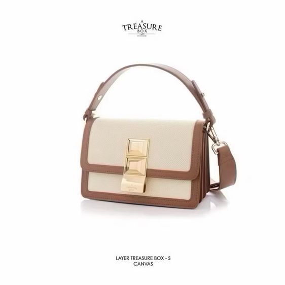 ส่งต่อ กระเป๋า Atreasurebox รุ่น Canvas สี Brown Layer Box Size S 🤎🤍