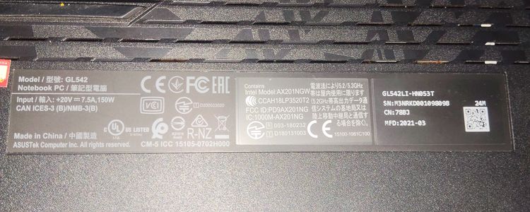Republic Of Gamers (ROG Gaming) วินโดว์ 4 กิกะไบต์ USB ไม่ใช่  ASUS ROG Strix G531 G542LI