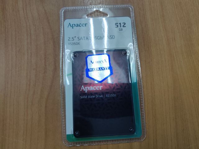 ที่เก็บข้อมูลและเมมโมรี่การ์ด SSD 2.5 SATA 512.GB (3Y) APACER AS350X (APA-AS350X512)