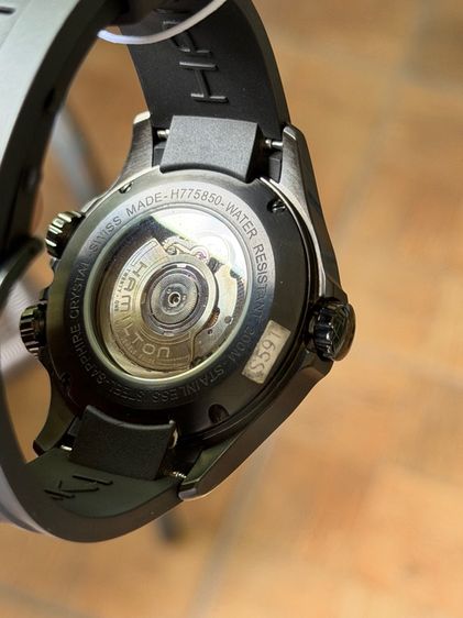 HAMILTON Khaki Automatic Navy GMT Black Dial Diver 42 mm AT Men's Watch H77585335 รูปที่ 13