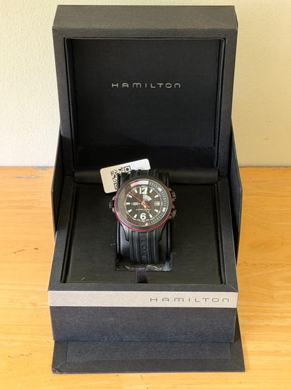 HAMILTON Khaki Automatic Navy GMT Black Dial Diver 42 mm AT Men's Watch H77585335 รูปที่ 4