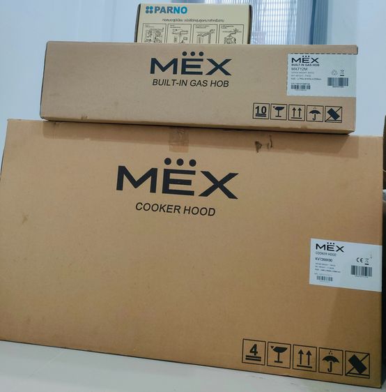 อุปกรณ์ในครัวอื่นๆ ขายด่วนมือ1เตาแก๊สแบบฝัง+ครื่องดูดควันMEX+ท่อลม PARNO (ยังไม่แกะกล่อง)