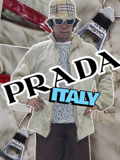 เบจ L แขนยาว เสื้อแจ็คเก็ต | เสื้อคลุม PRADA JACKET🧥🇮🇹พรีเมี่ยม ลักชัวรี่