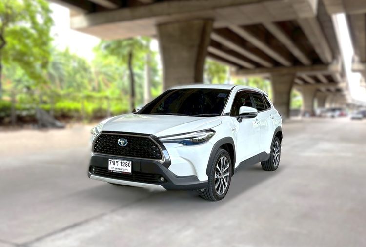 Toyota Corolla Cross 2021 1.8 Hybrid Premium Utility-car ไฮบริด ไม่ติดแก๊ส เกียร์อัตโนมัติ ขาว