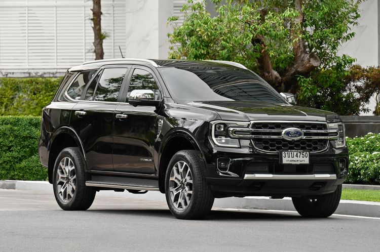 Ford Everest 2023 2.0 Bi-Turbo Titanium+ 4WD Utility-car ดีเซล ไม่ติดแก๊ส เกียร์อัตโนมัติ ดำ รูปที่ 2