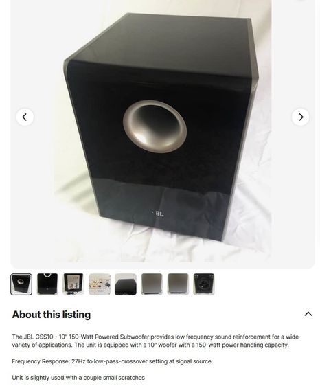 Jbl เครื่องเสียงไฮไฟ SUBWOOFER HI ENDแท้ระดับบน