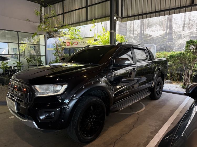 Ford Ranger 2019 2.0 Turbo Hi-Rider Wildtrak Pickup ดีเซล ไม่ติดแก๊ส เกียร์อัตโนมัติ ดำ รูปที่ 3