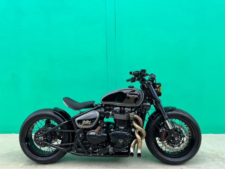 Bonneville Bobber Triumph bobber สีเทาดำ ปี2017 แต่งเมกาของจริง