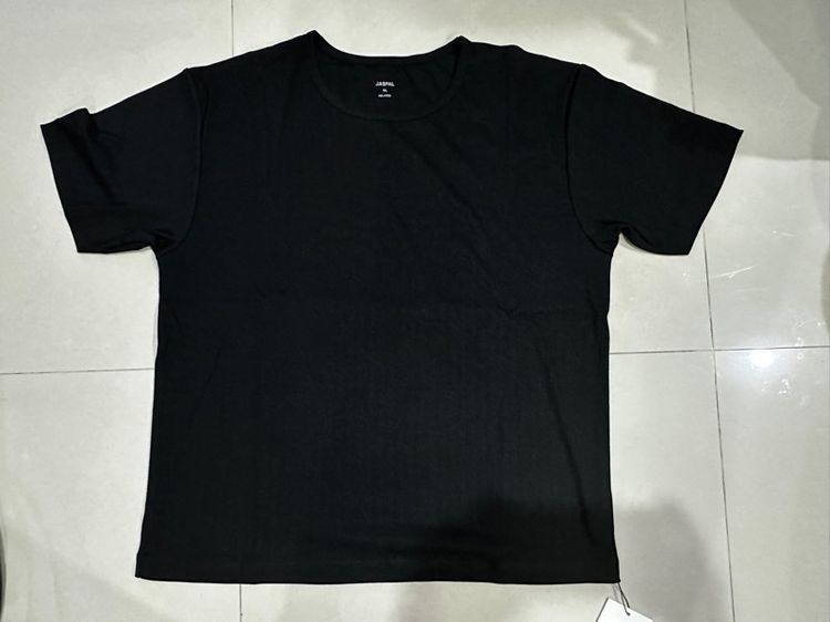 แขนสั้น เสื้อทีเชิ้ต เสื้อยืด สีดำ ยี่ห้อ Jaspal ไซส์ XL มือหนึ่ง ป้ายห้อย