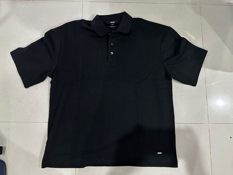 แขนสั้น เสื้อโปโล สีดำ ยี่ห้อ Jaspal ไซส์ XL มือหนึ่ง ป้ายห้อย