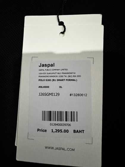 เสื้อโปโล สีดำ ยี่ห้อ Jaspal ไซส์ XL มือหนึ่ง ป้ายห้อย รูปที่ 3