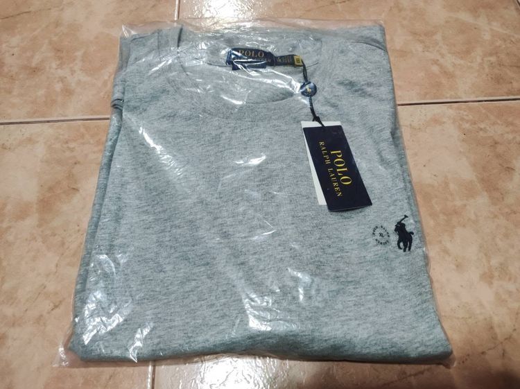 Polo Ralph Lauren เสื้อโปโล XL แขนสั้น เสื้อ POLO คอกลม สีเทาม้ากรม เสื้อใหม่แท้สแกนได้ สียอดฮิตผ้านิ่มใส่สบาย