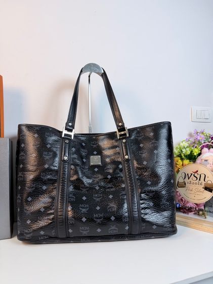 ดำ หนังแท้ MCM shopping 