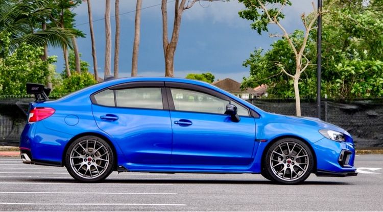 Subaru Impreza 2015 2.5 WRX STi 4WD Sedan เบนซิน ไม่ติดแก๊ส เกียร์ธรรมดา น้ำเงิน รูปที่ 4
