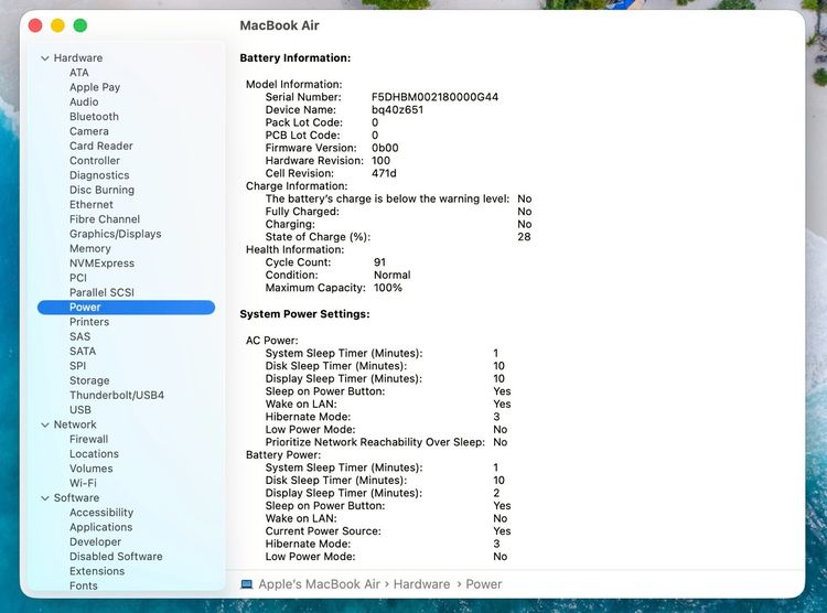 MacBook Air 13.6-inch M4 2025 Ram16GB SSD256GB SkyBlue apple care 29 April 2027  รูปที่ 13