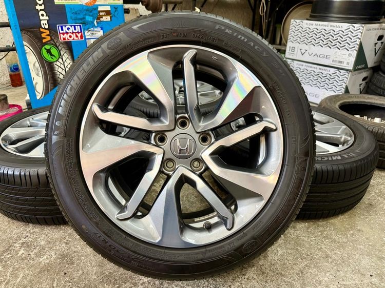 17" ล้อแม็ก HONDA ACCORD ขอบ 17” สภาพสวยสีเดิม ยาง MICHELIN 225-50R17 ปี 21 พร้อมใช้งาน