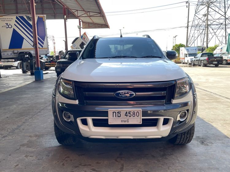 Ford Ranger 2013 2.2 Wildtrak 4WD Pickup ดีเซล ไม่ติดแก๊ส เกียร์อัตโนมัติ ขาว รูปที่ 2