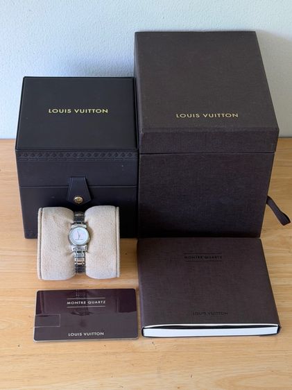 LOUIS VUITTON Tambour Bijou Mother of Pearl Mini Size 18 mm Q151 Petal Watch  รูปที่ 2