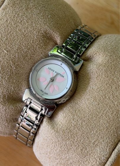 LOUIS VUITTON Tambour Bijou Mother of Pearl Mini Size 18 mm Q151 Petal Watch  รูปที่ 18