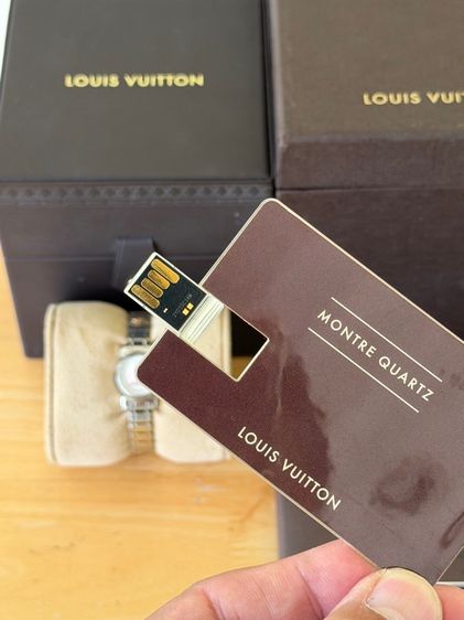 LOUIS VUITTON Tambour Bijou Mother of Pearl Mini Size 18 mm Q151 Petal Watch  รูปที่ 3