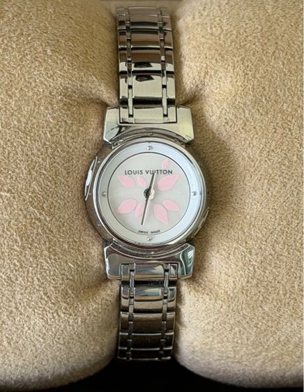 LOUIS VUITTON Tambour Bijou Mother of Pearl Mini Size 18 mm Q151 Petal Watch  รูปที่ 6