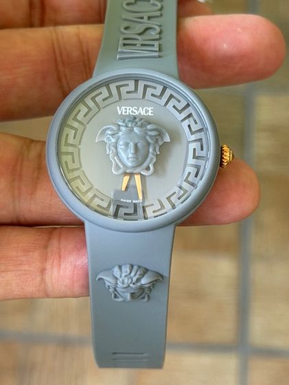 VERSACE VE8J00124 Iconic New Medusa Pop grey silicone Women's Watch NEW รูปที่ 9