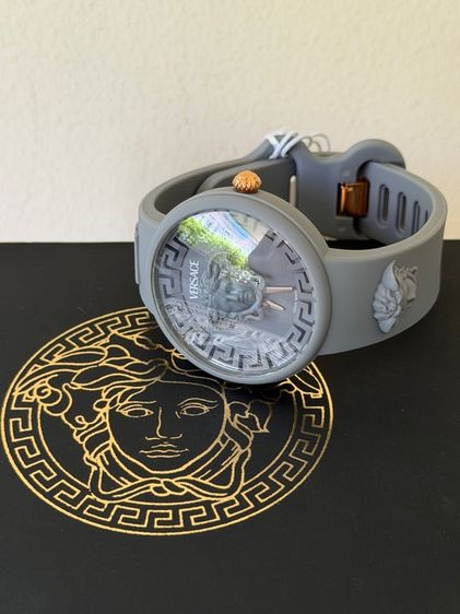 VERSACE VE8J00124 Iconic New Medusa Pop grey silicone Women's Watch NEW รูปที่ 8