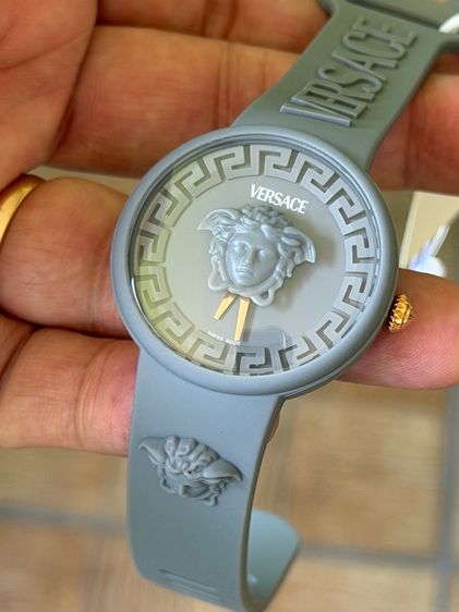 VERSACE VE8J00124 Iconic New Medusa Pop grey silicone Women's Watch NEW รูปที่ 10