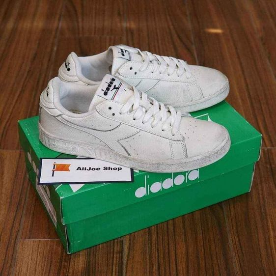 ✅★ Diadora GAME L LOW ★ รองเท้าผ้าใบหนังแท้นุ่มๆ รุ่น WAXED COLLECTION (Size US6 EUR38.5 24CM)