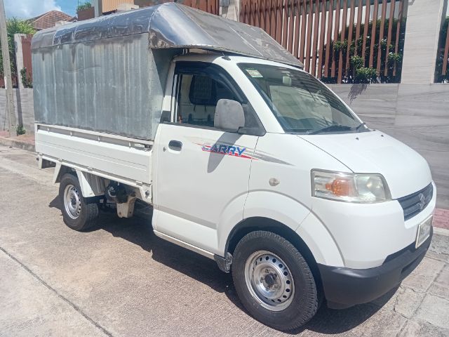 Suzuki Carry 2015 1.6 Mini Truck Pickup เบนซิน ไม่ติดแก๊ส เกียร์ธรรมดา ขาว รูปที่ 2
