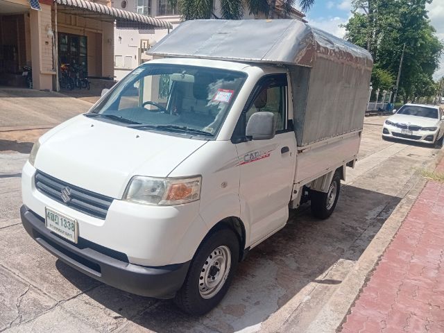 Suzuki Carry 2015 1.6 Mini Truck Pickup เบนซิน ไม่ติดแก๊ส เกียร์ธรรมดา ขาว รูปที่ 3