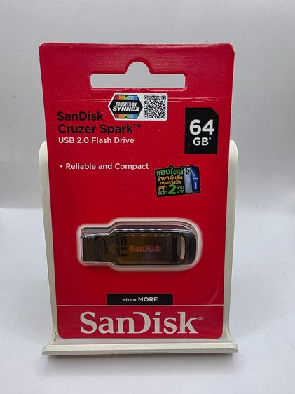 ที่เก็บข้อมูลและเมมโมรี่การ์ด Flash Drive Sandisk 64GB