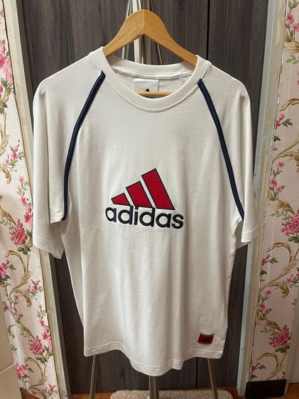 T Shirt Adidas Logo White Red