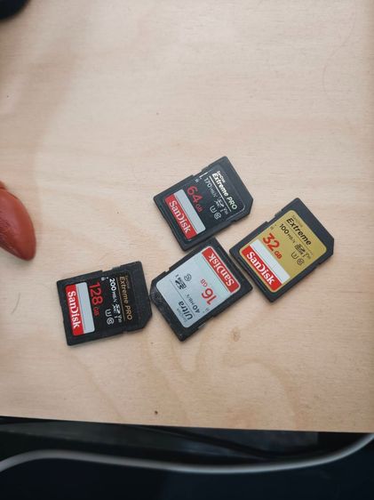 ขายเซ็ต Memory Card SanDisk 4 ใบ Extreme PRO 128GB 64GB Extreme 32GB Ultra 16GB