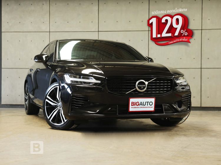 Volvo S60 2022 2.0 Recharge T8 R-Design 4WD Sedan ปลั๊กอินไฮบริด (PHEV) ไม่ติดแก๊ส เกียร์อัตโนมัติ ดำ