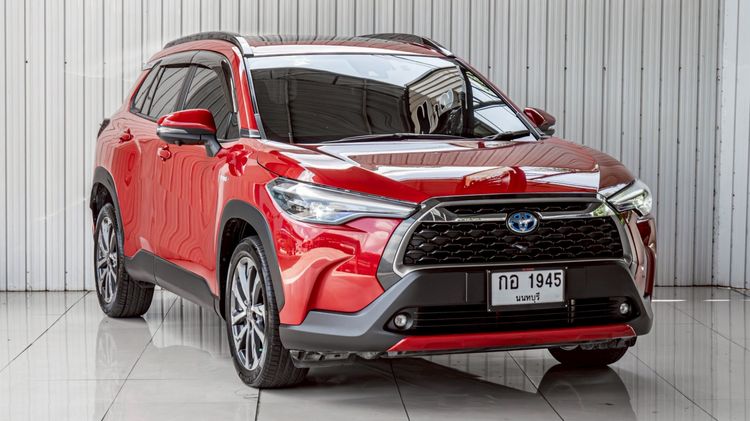 รถ Toyota Corolla Cross 1.8 Hybrid Premium Safety สี แดง