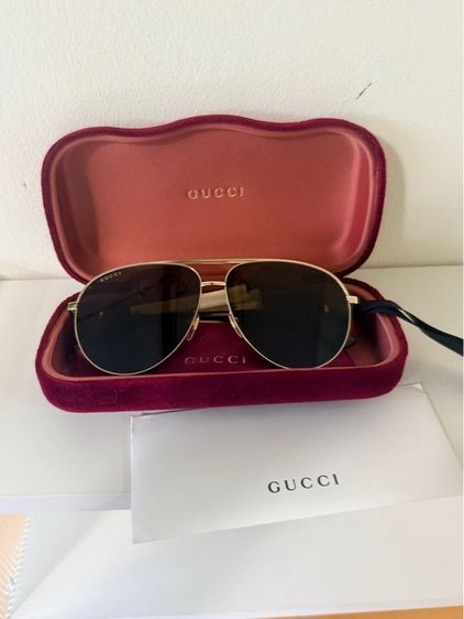 แว่นตากันแดด GUCCI มือหนึ่ง ของแท้ พร้อมอุปกรณ์  รูปที่ 2