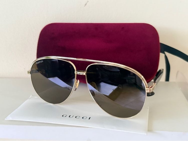 แว่นตากันแดด GUCCI มือหนึ่ง ของแท้ พร้อมอุปกรณ์  รูปที่ 3